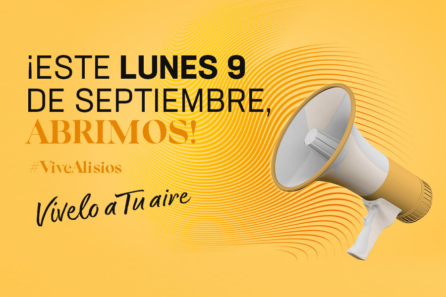 Lunes 9 de septiembre, ¡abrimos! Vive Alisios