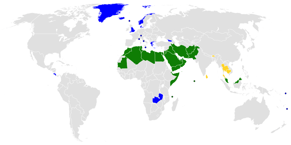 Countries that have an official state religion Vivid Maps