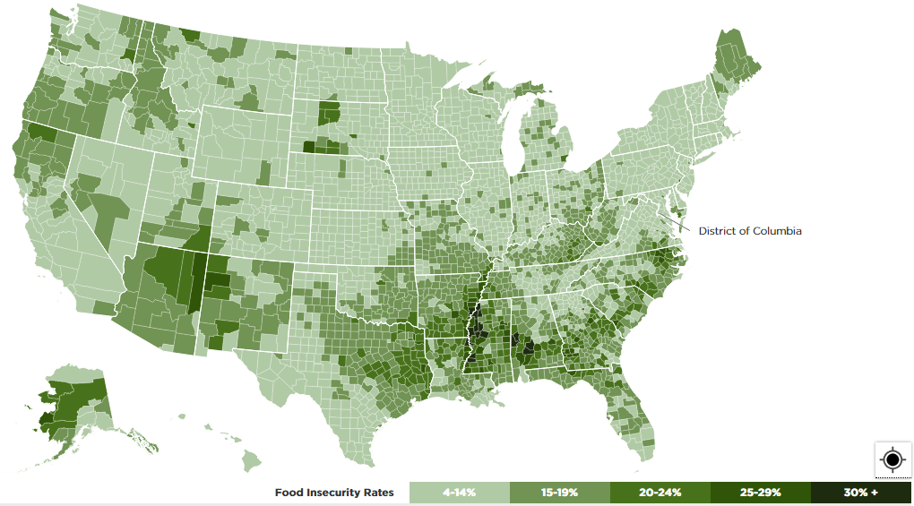 Food Insecurity in The United States Vivid Maps