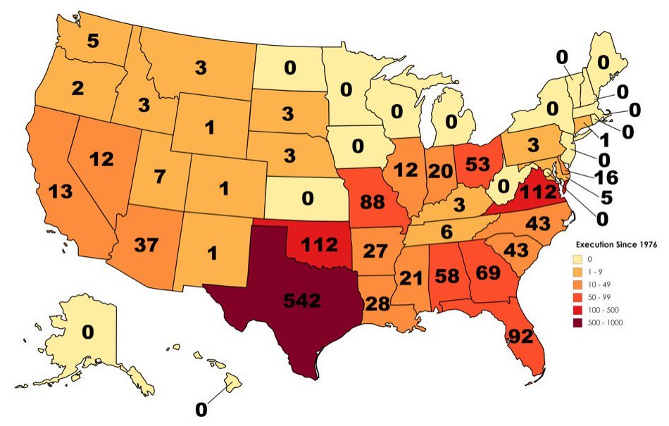 Executions in the United States Vivid Maps