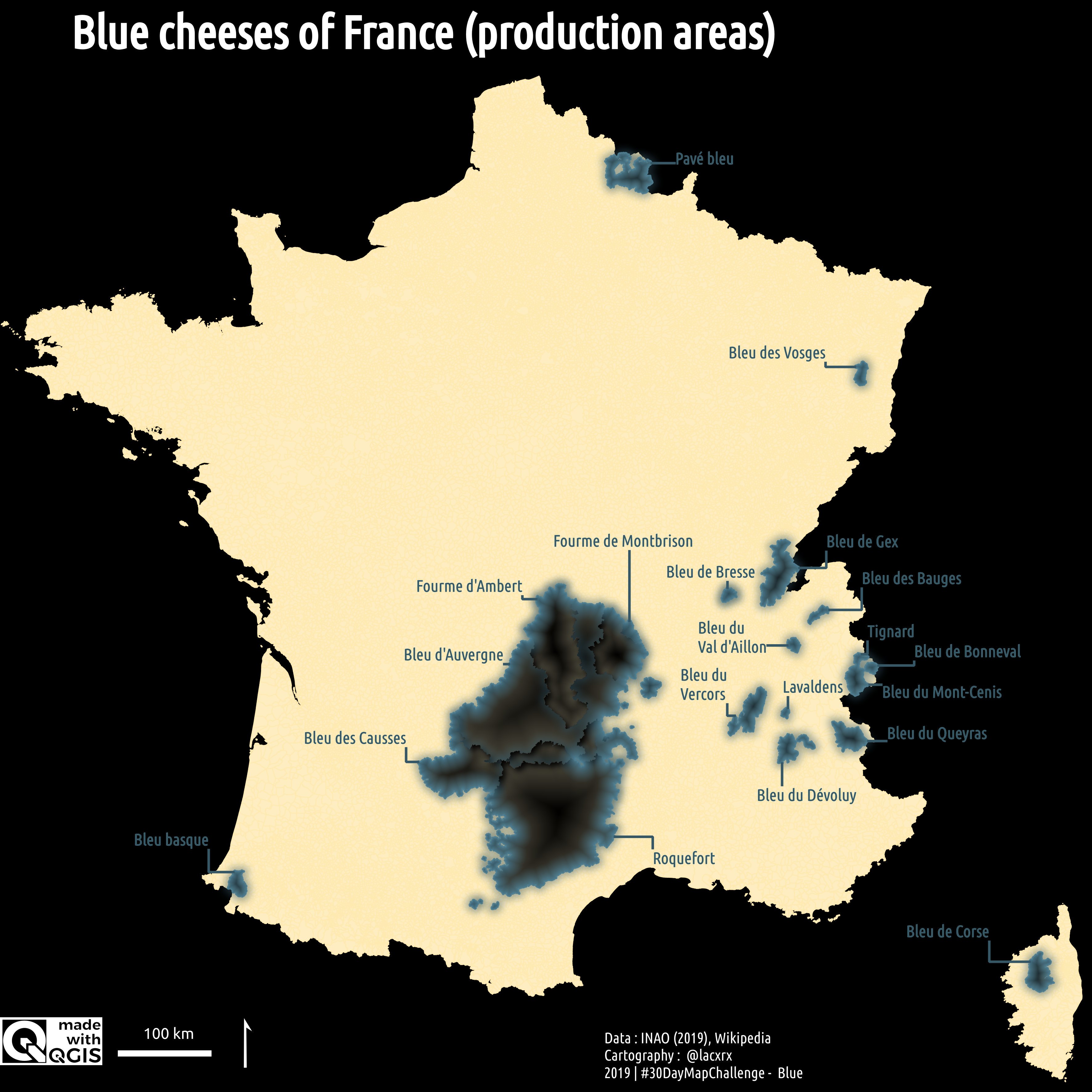 French cheese map Vivid Maps
