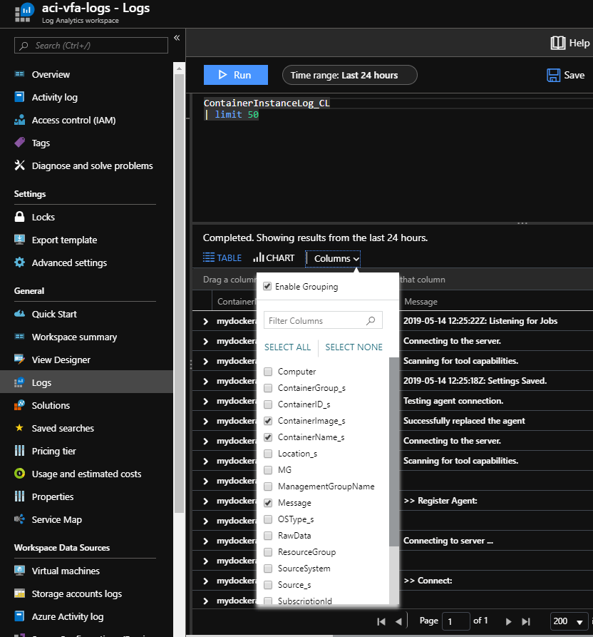 Azure Pipelines How to add a build agent with Azure Container