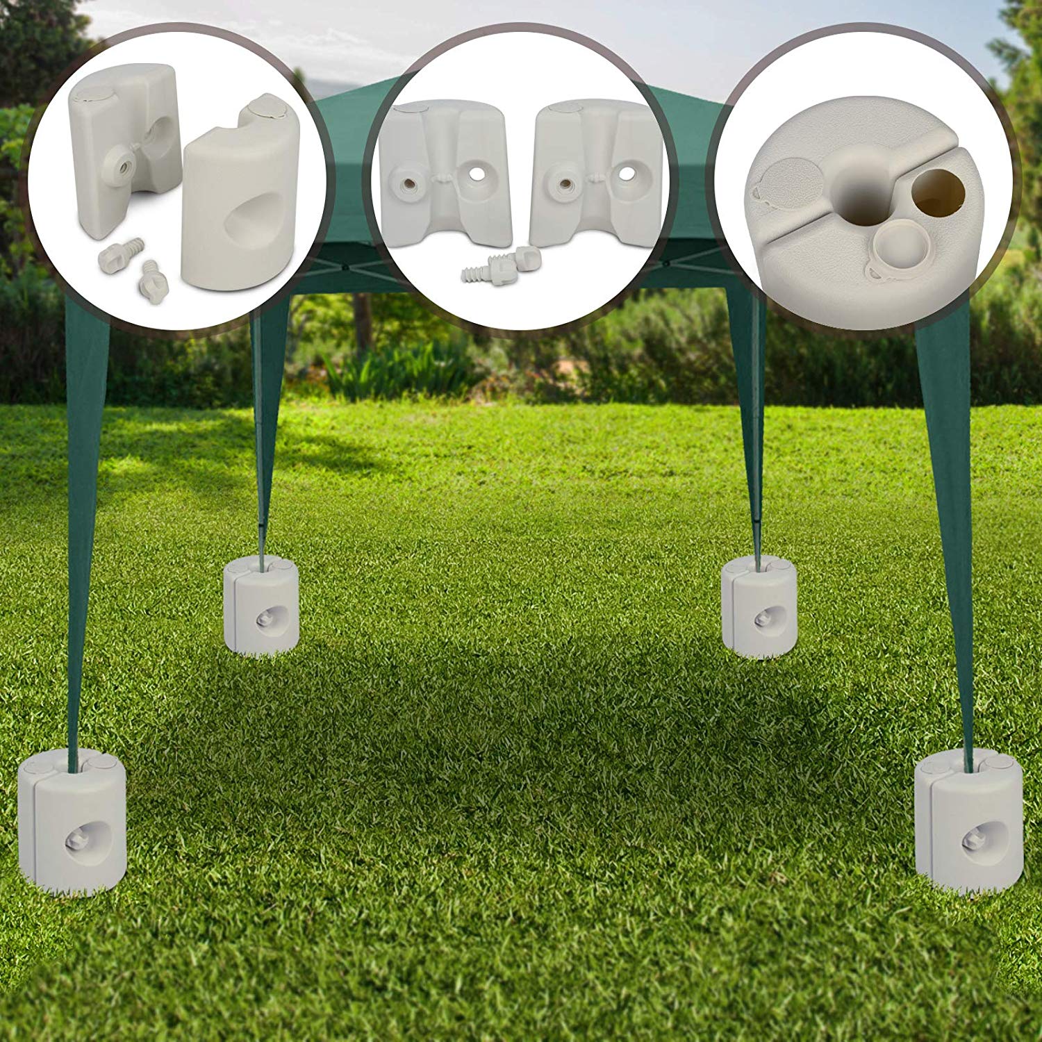 4 Set Gazebo Foot Leg Pole Anchor Weights Marquee Market Stall Weighted Feet DIY eBay