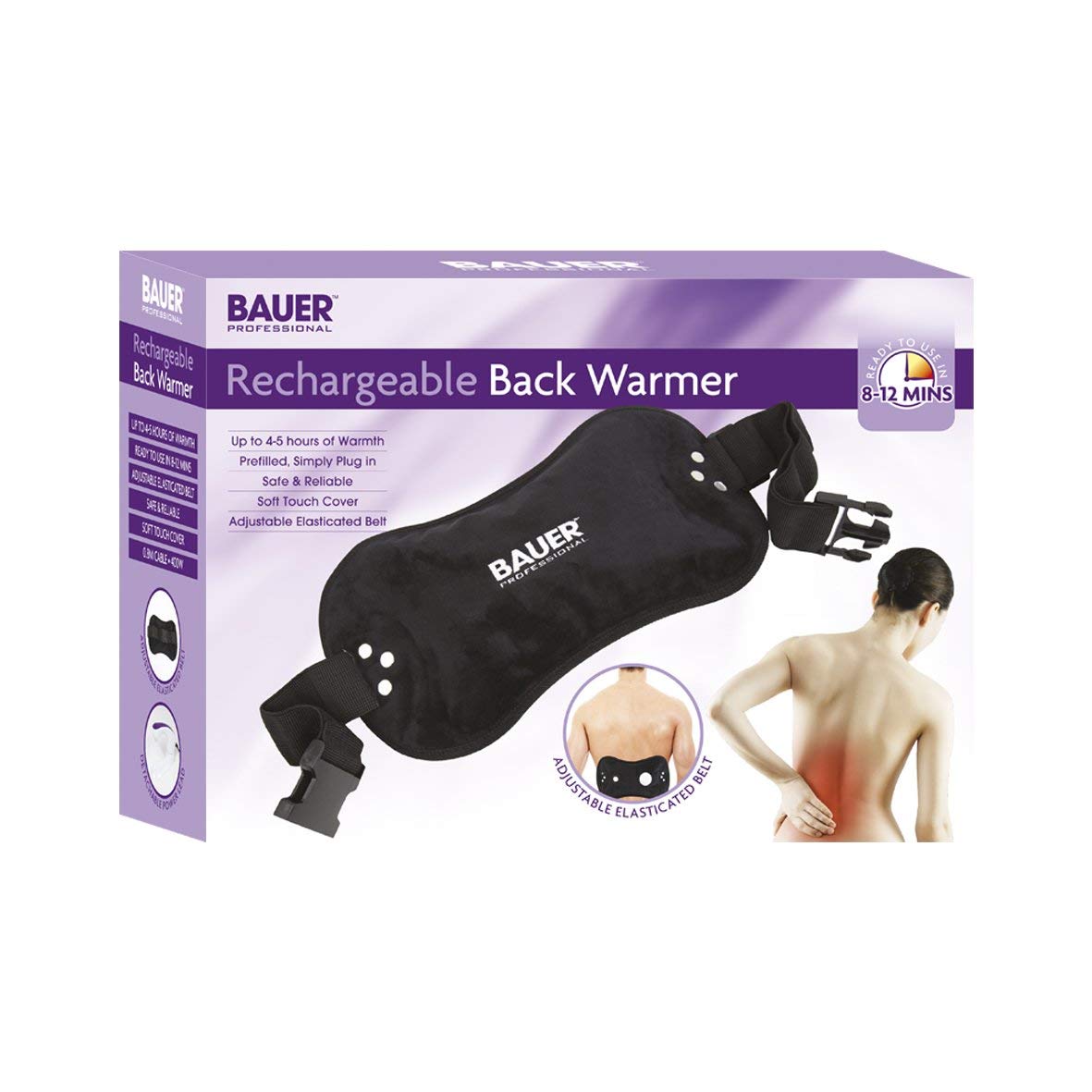 Rechargeable Electric Hot Water Bottle Back Massaging Pad Soft Touch