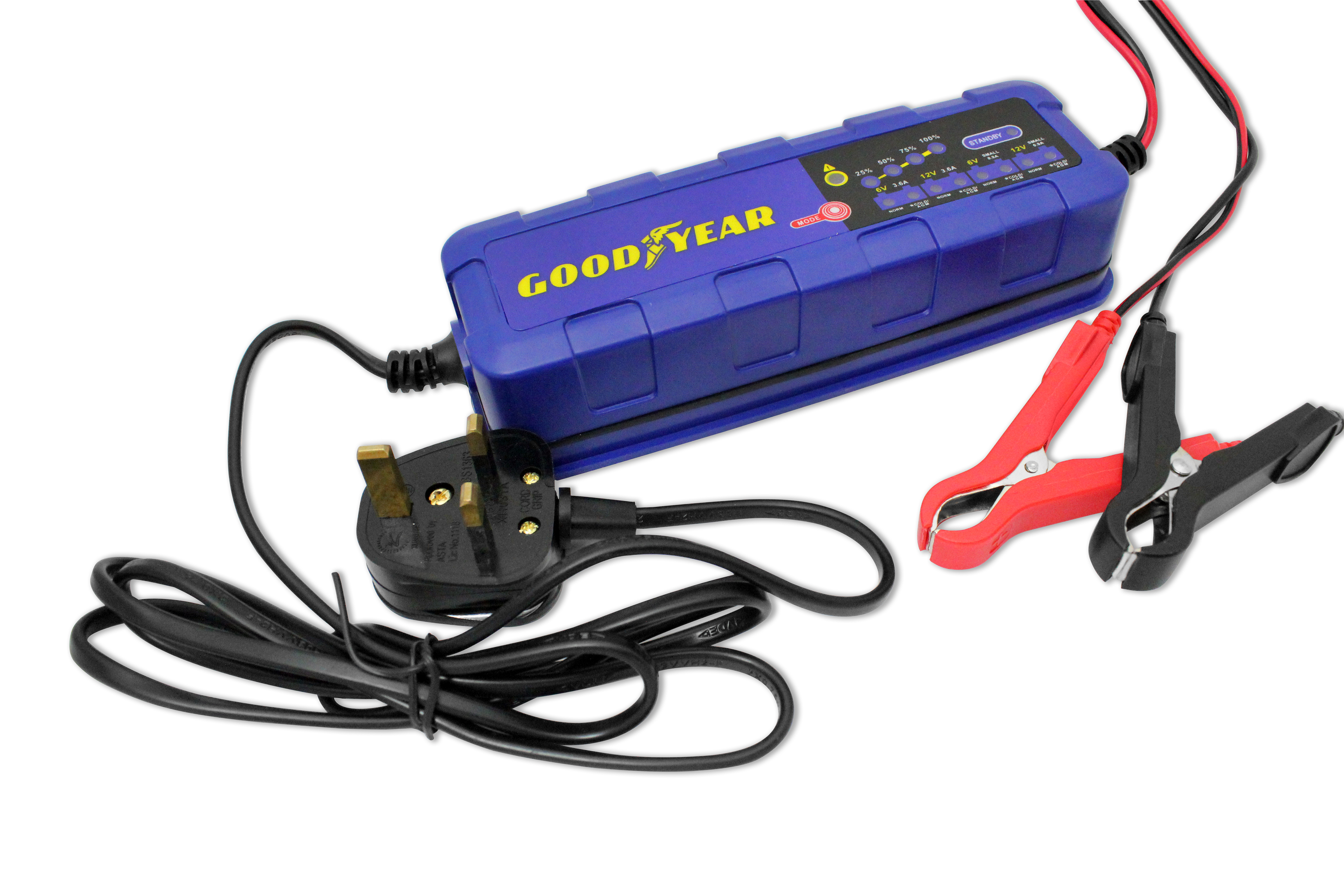 Goodyear Battery Charger Maintainer for 6v / 12v Lead Acid and Gel