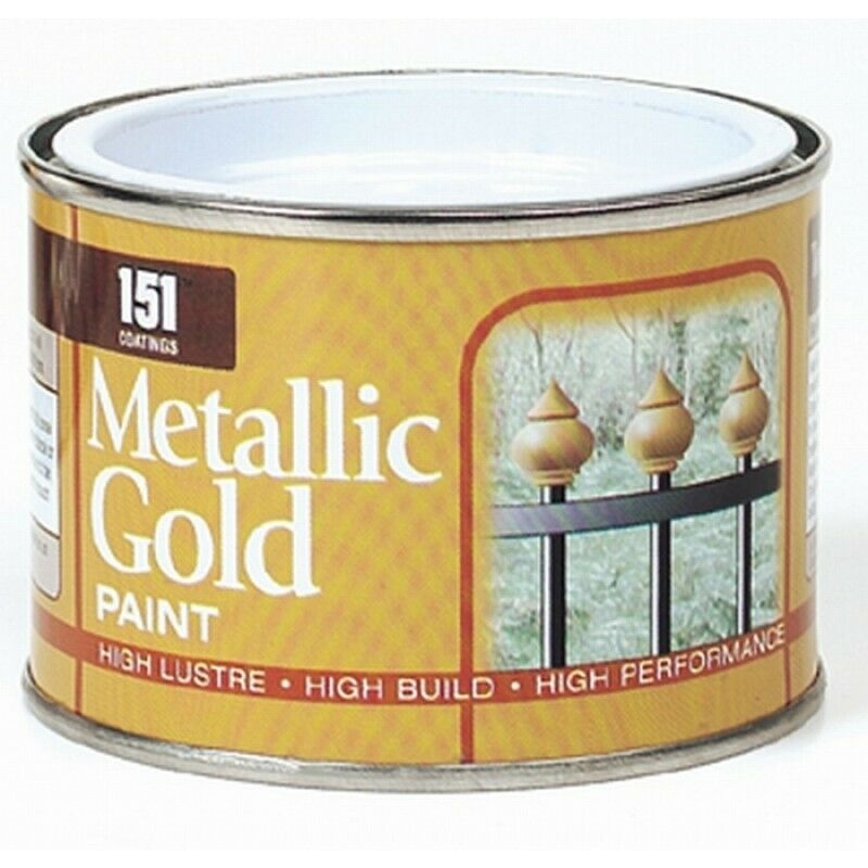 151 Coatings Iron Gate Black Gloss metallic Gold Silver Paint 180ml