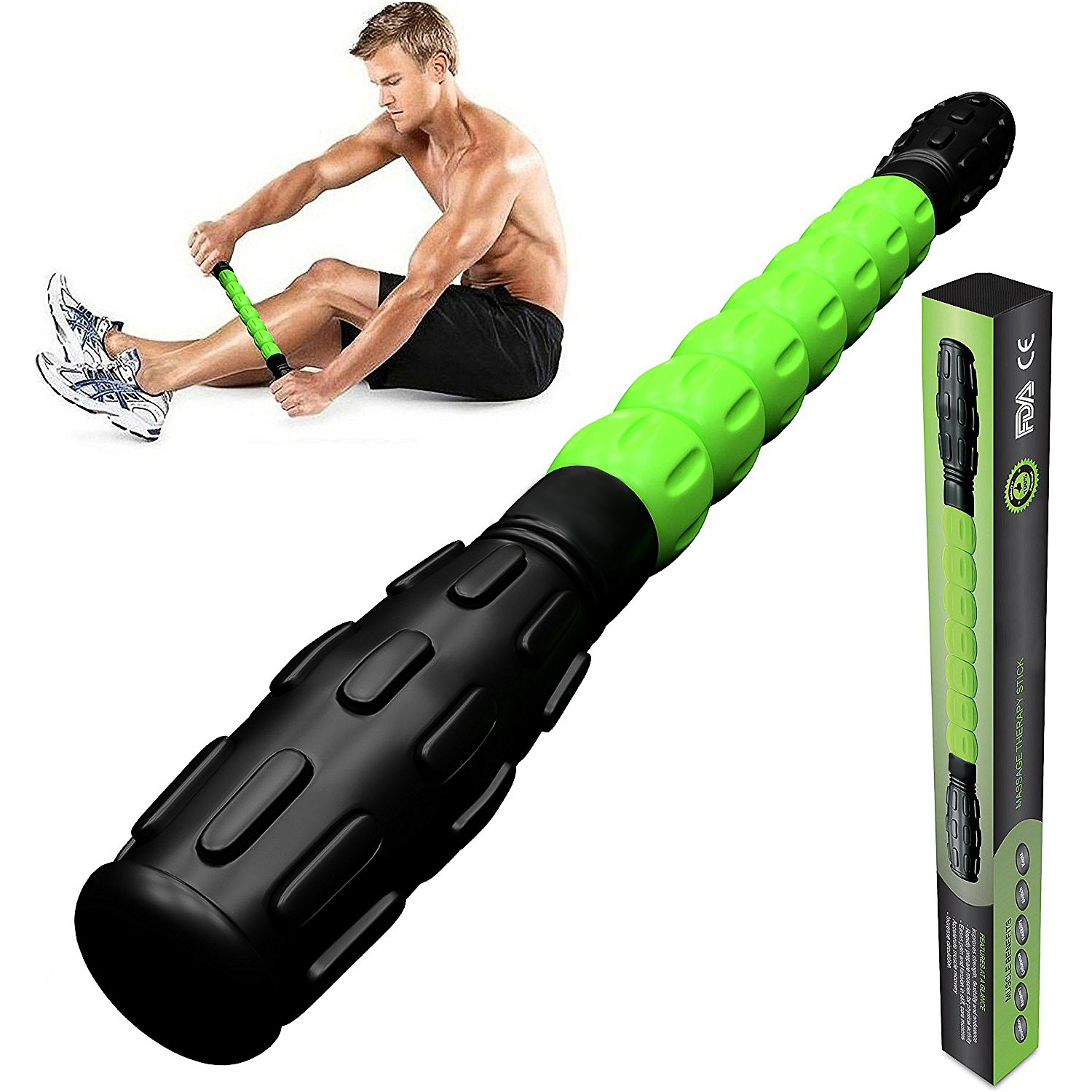 Muscle Roller Stick Deep Tissue Massage Leg Cramps Quads Calf Hamstring
