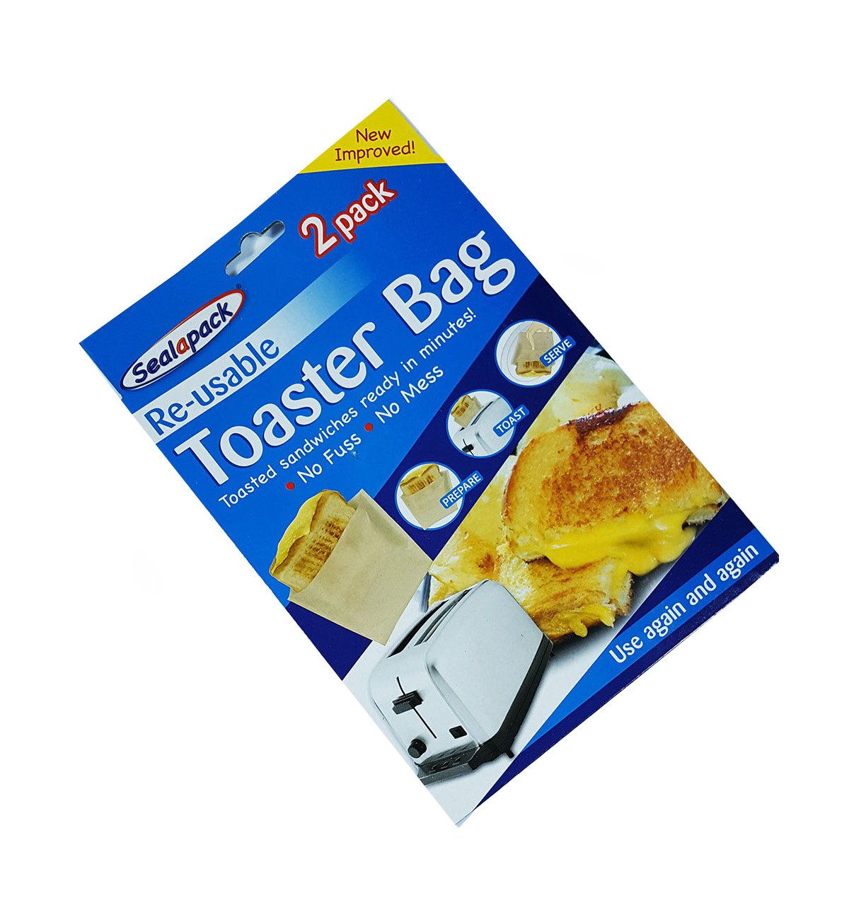 New Reusable Toaster Bag NonStick Toastie Sandwich Toast Bags Pocket