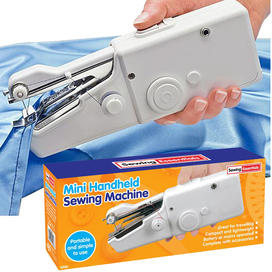 Mini Portable Cordless Hand Held Single Stitch Fabric Sewing Machine