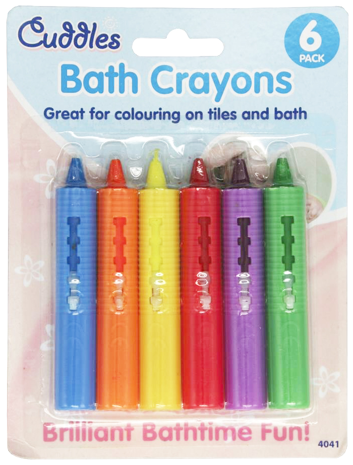 Baby Bath Crayons Pack of 6 Non Toxing Education Fun Toy Easy Washable