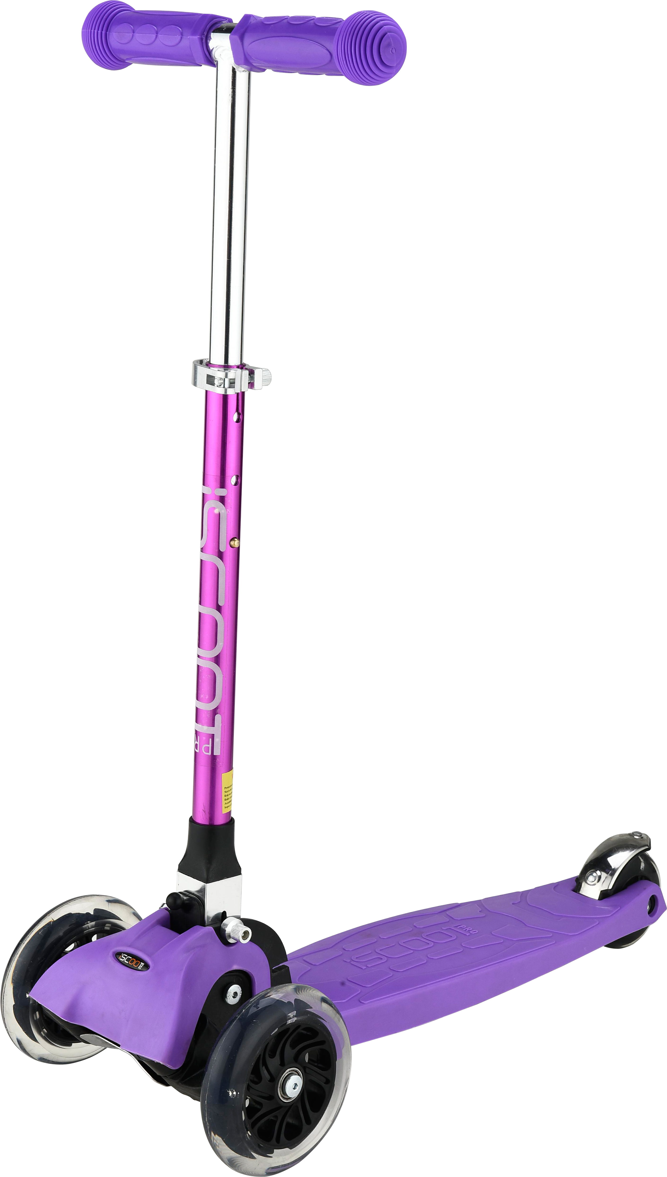 iScoot Mini Scooter Tilt Kickboard TBar 3 Wheel Kick Bobbi Board LED