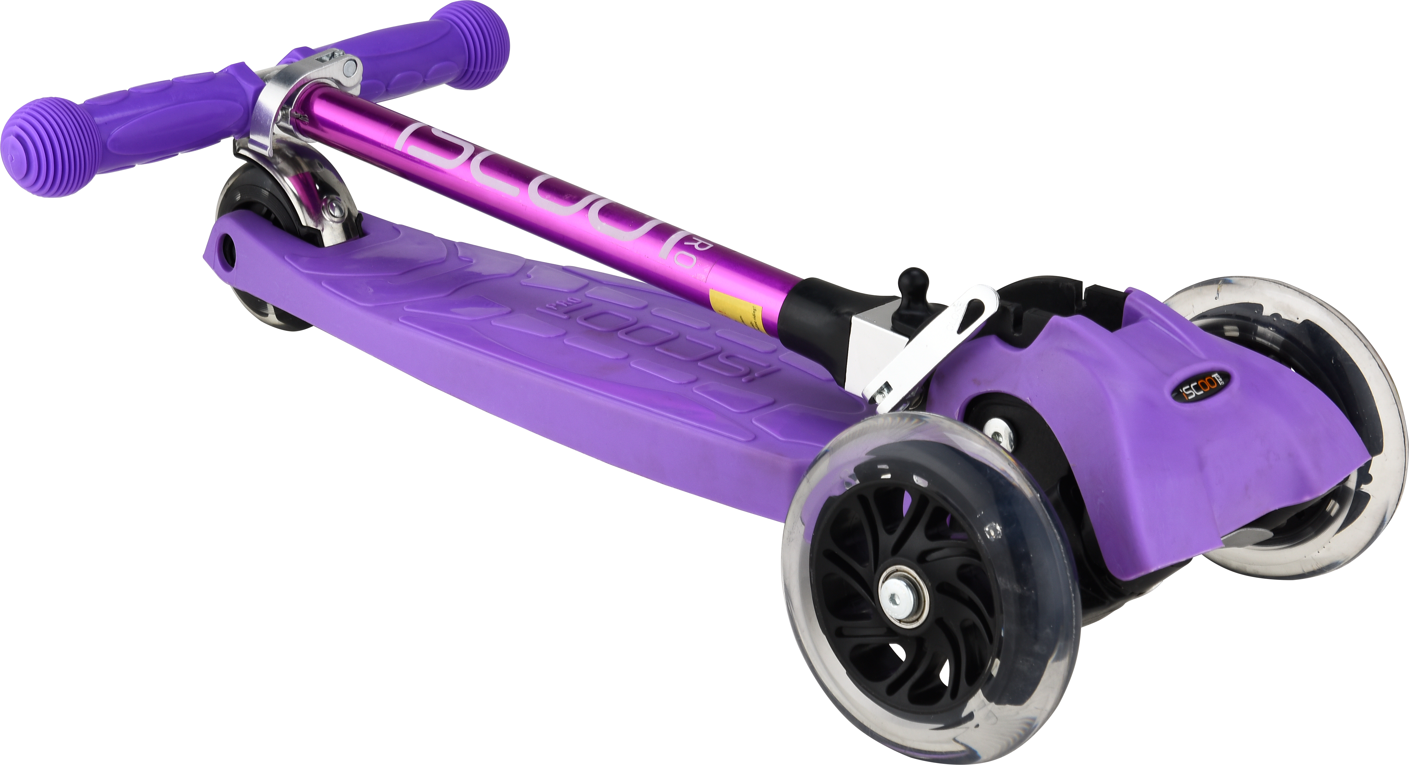 iScoot Mini Scooter Tilt Kickboard TBar 3 Wheel Kick Bobbi Board LED