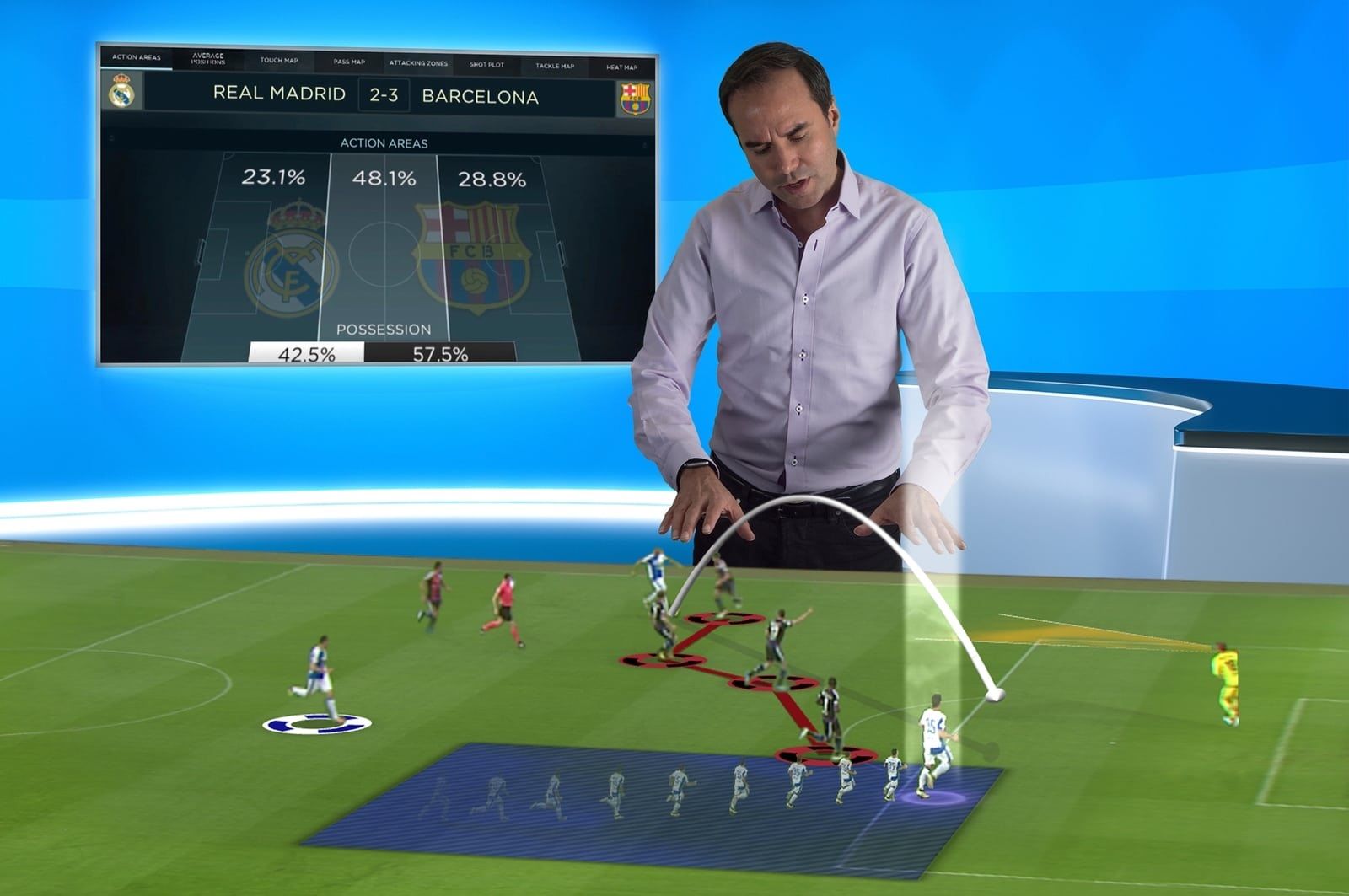 Vizrt brings immersive football analysis to the studio with the new Viz