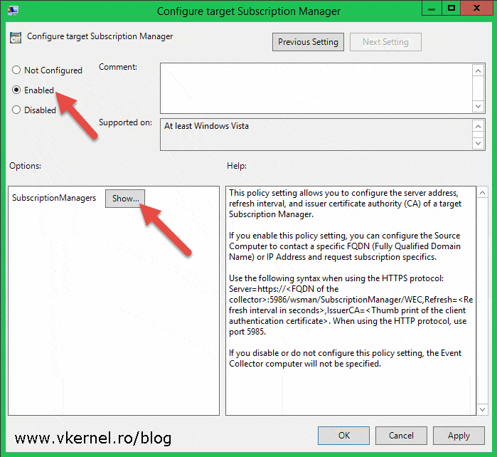 How to configure Windows Event Log Forwarding