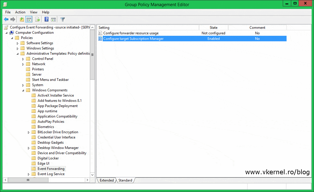 How to configure Windows Event Log Forwarding