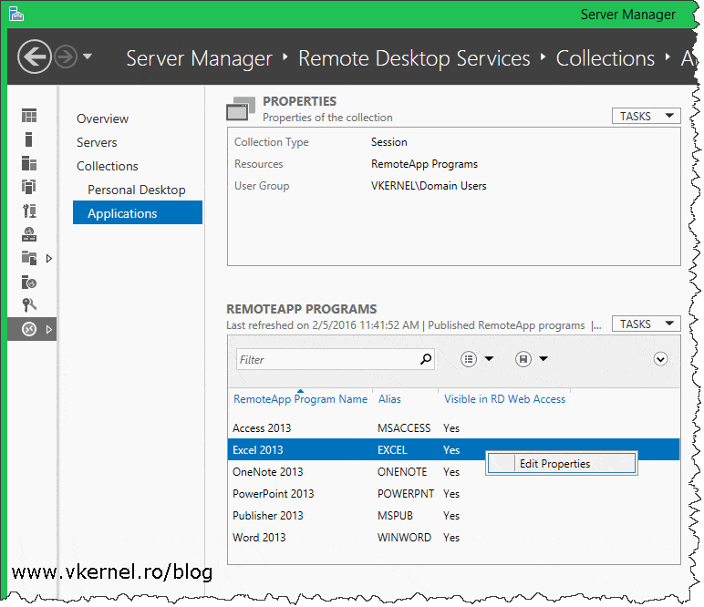 Creating RDS Session Collections in Windows Server 2012/R2 Adrian