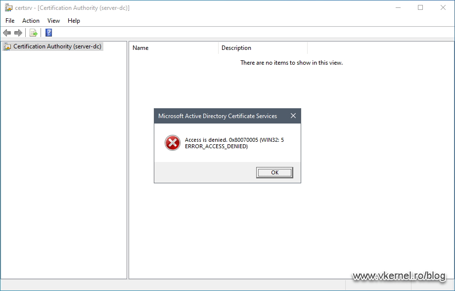 Setting permissions on ADCS Certificate Templates