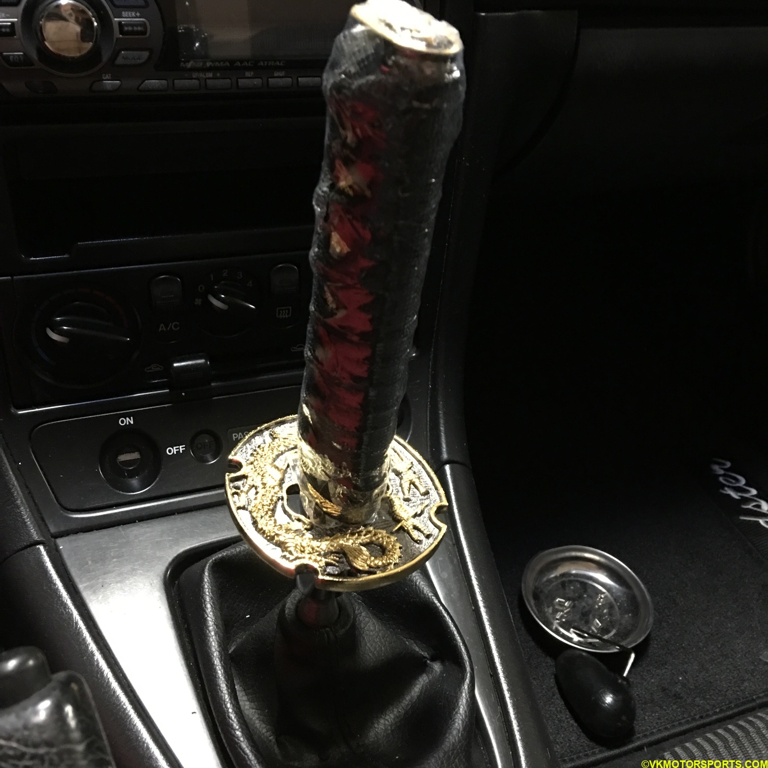 Samurai Sword Shifter Knob installation