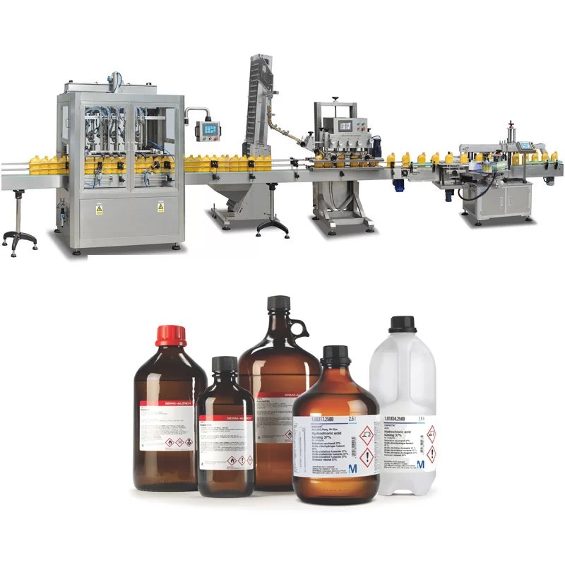 Corrosive Liquid Filling Machine, Corrosive Liquid Bottling Machine VKPAK