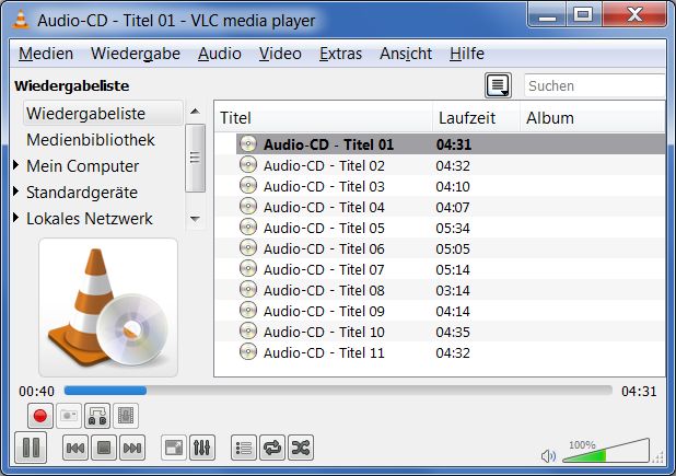 CDInfos werden nicht angezeigt Fragen zum VLC Media Player VLC