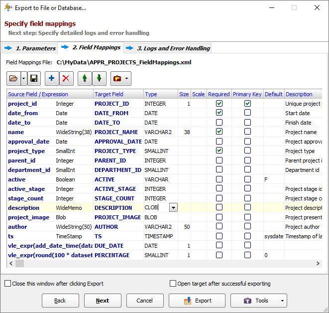 Migrating PostgreSQL Data to Oracle Exportizer Documentation