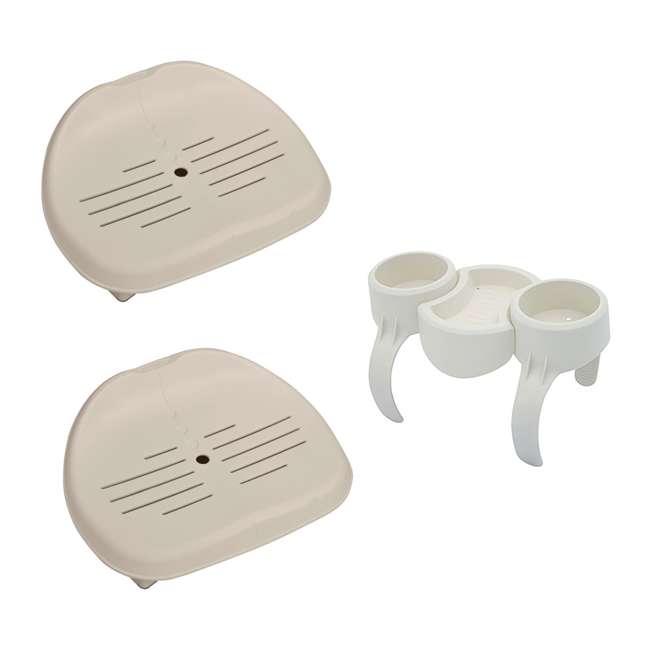 Intex Inflatable Pure Spa Hot Tub Removable Seat (2 Pack