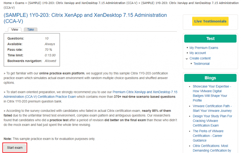 Frequently Asked Questions (FAQs) VMExam