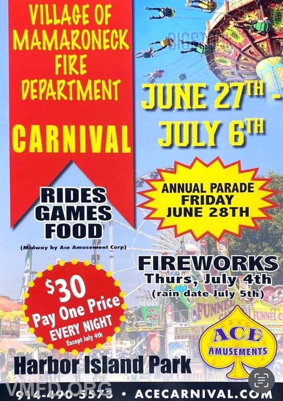 2024 VMFD Annual Carnival The Village of Mamaroneck Fire Department