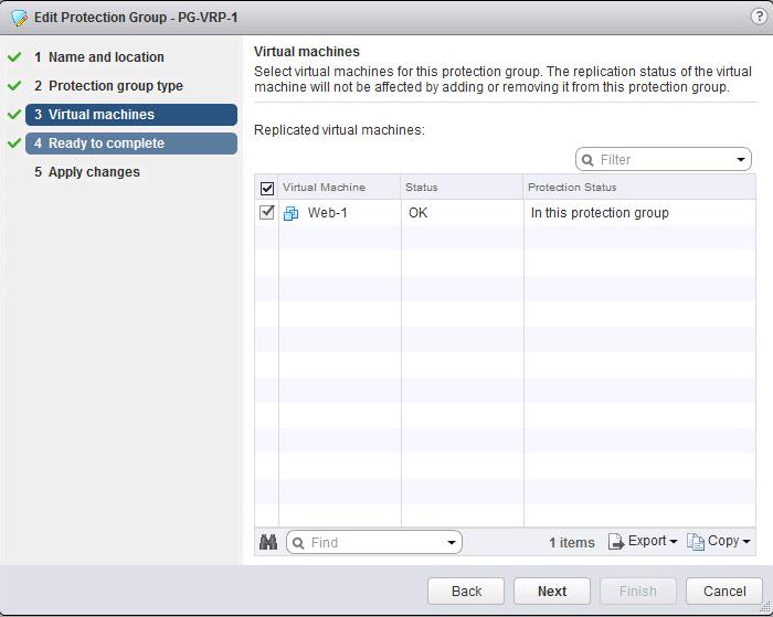 Create vSphere Replication based Protection Group in VMware SRM