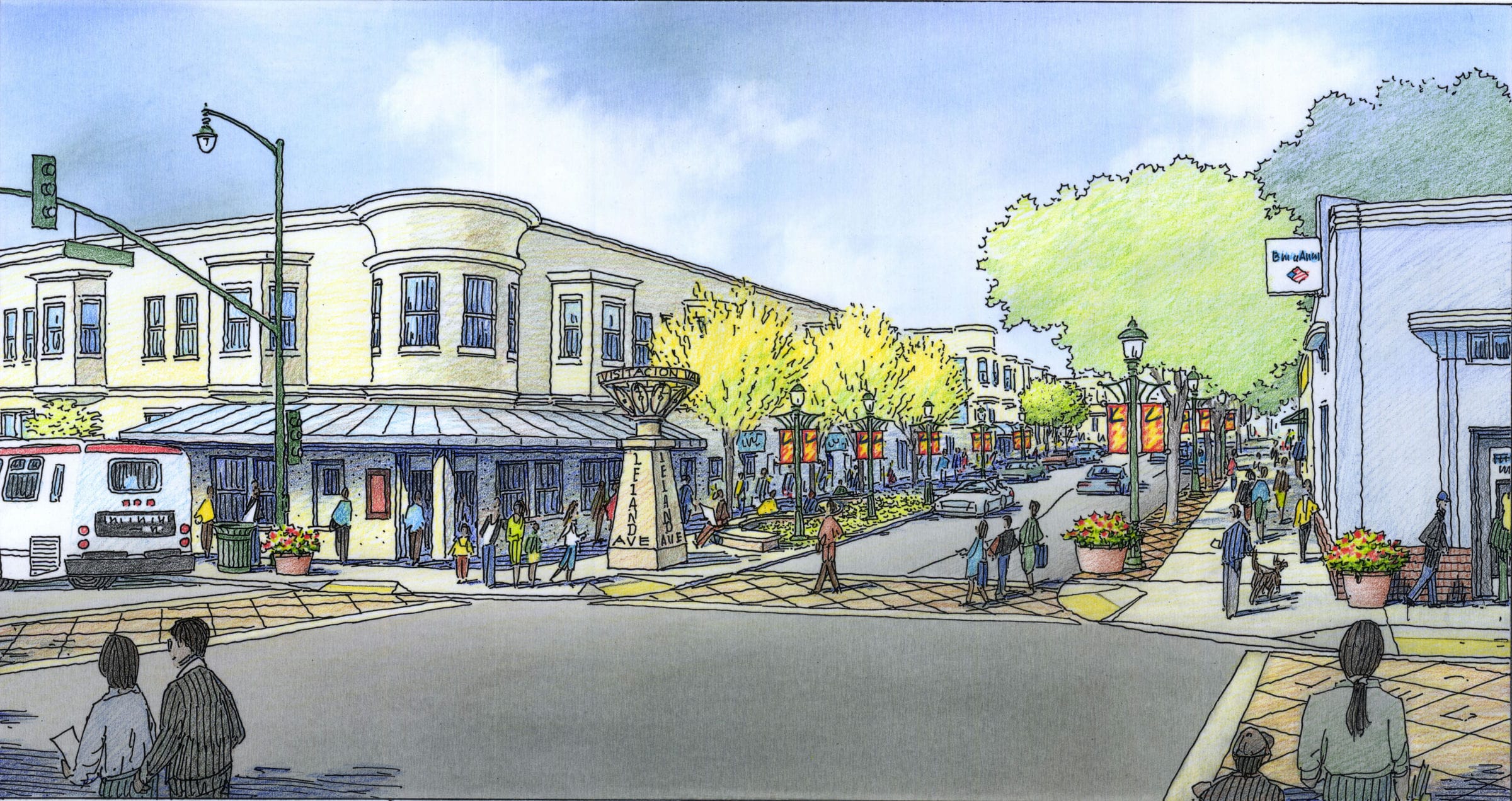 Leland Avenue Streetscape Design Van Meter Williams Pollack LLP