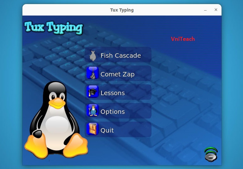 Tux Typing phần mềm luyện gõ đánh máy 10 ngón VniTeach Giáo viên 4.0