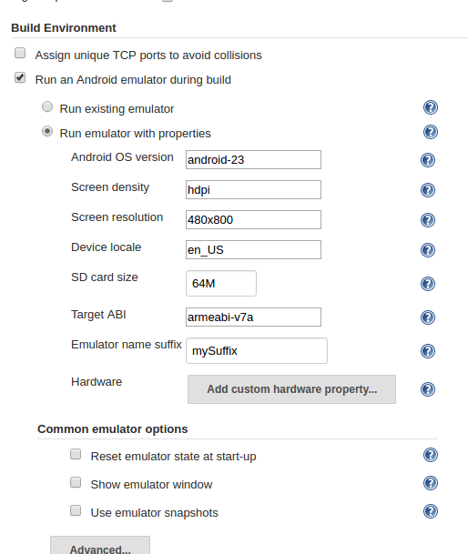 Using the Jenkins build server to build Android