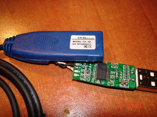 Voichita home site USB to serial using Nokia CA42 cable