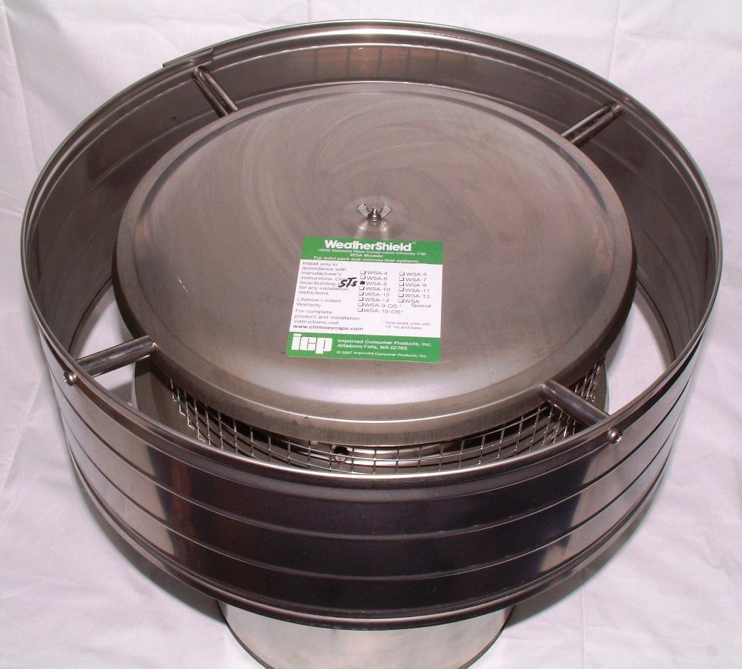 8" Stainless Steel StormShield Chimney Cap STS8S5 prevent wind