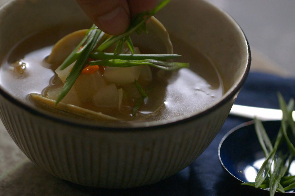 Clam and Daikon Radish Restorative Soup Volpi Foods