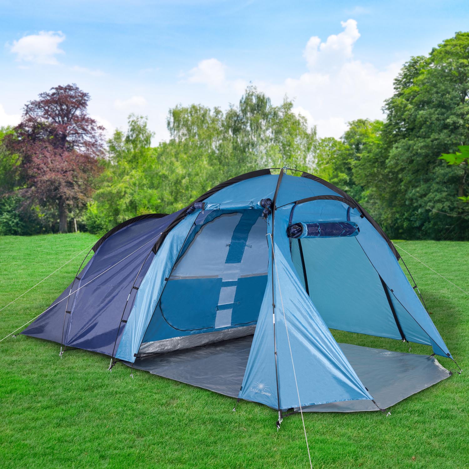 4 Personen Großraum Zelt 450x270x185cm Campingzelt Gruppenzelt