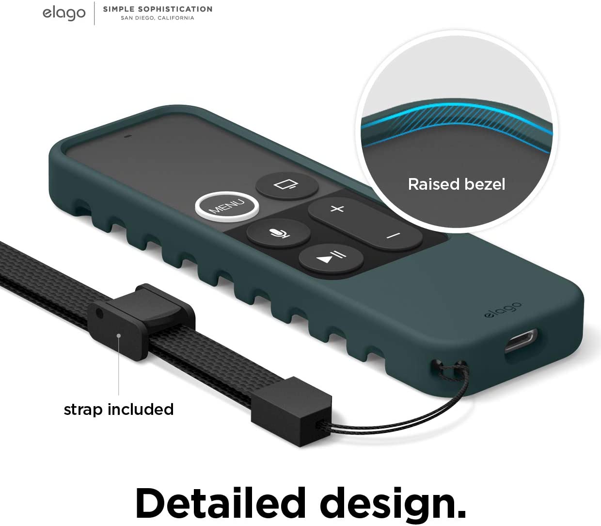 Elago R3 Protective Case for Apple TV Siri Remote (Lanyard Included