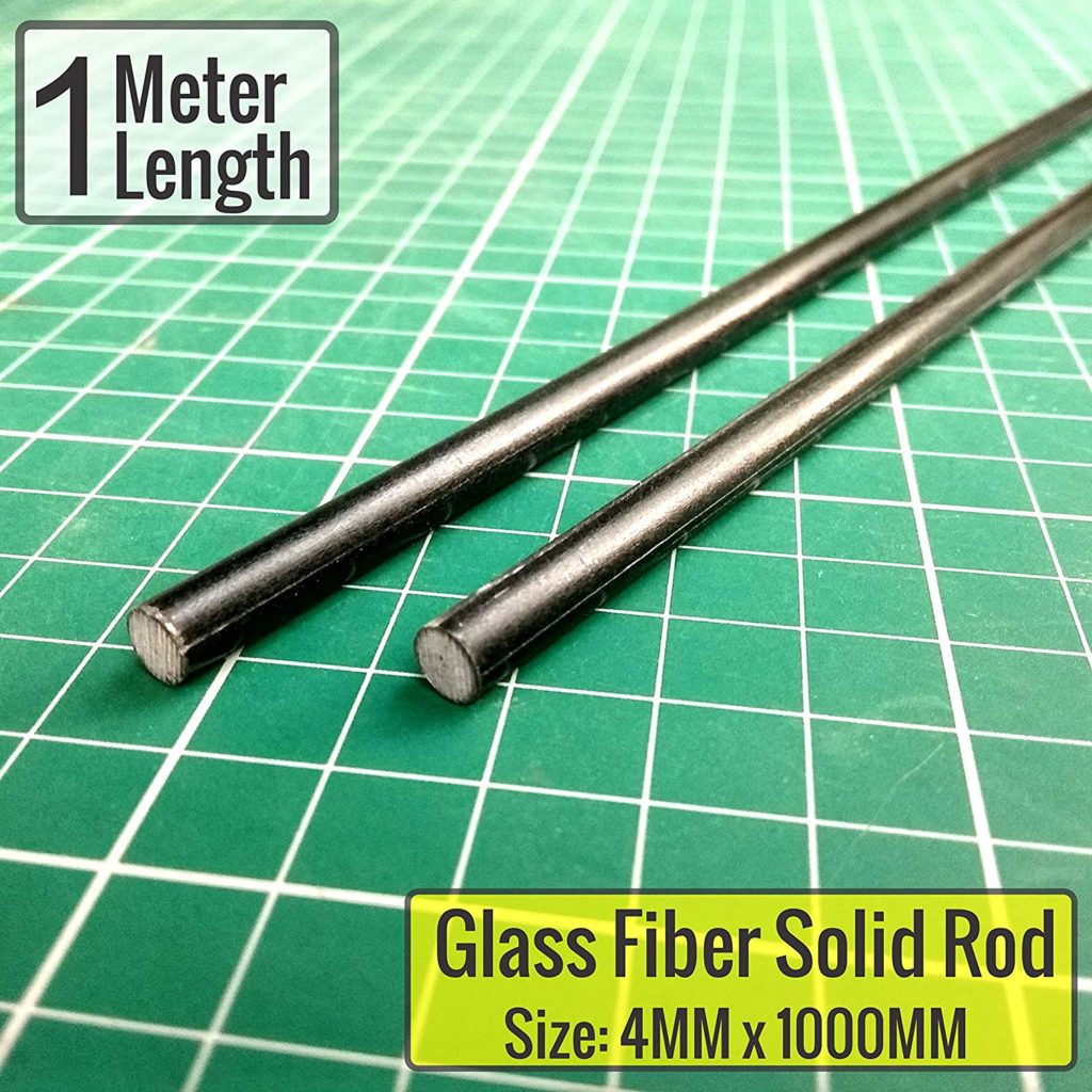 4 MM Glass Fiber / Fibre Solid Rod (2 Pcs) 1000 mm VortexRC