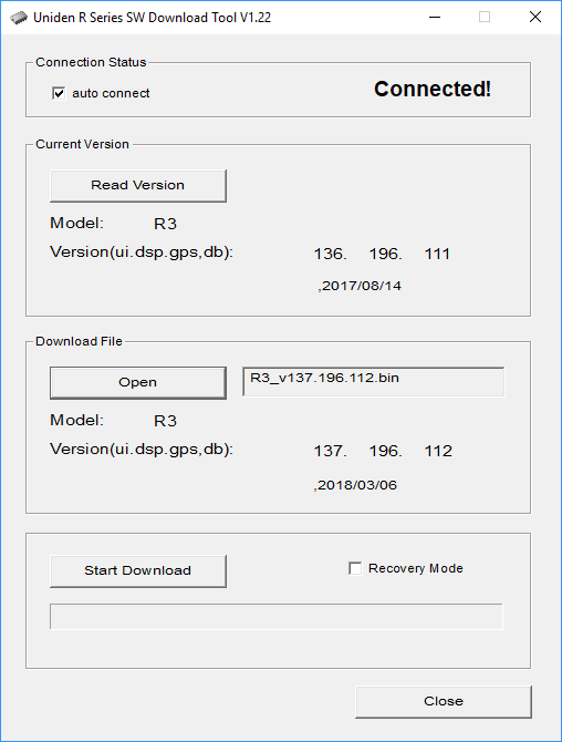 How to Update the Firmware on the Uniden R1 & R3 - Vortex Radar