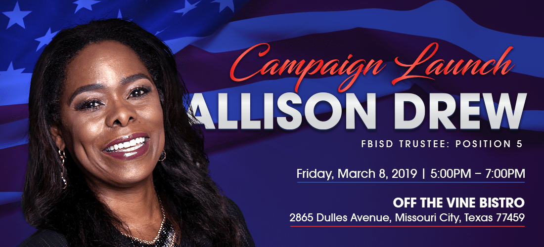 Campaign Launch Vote Allison Drew