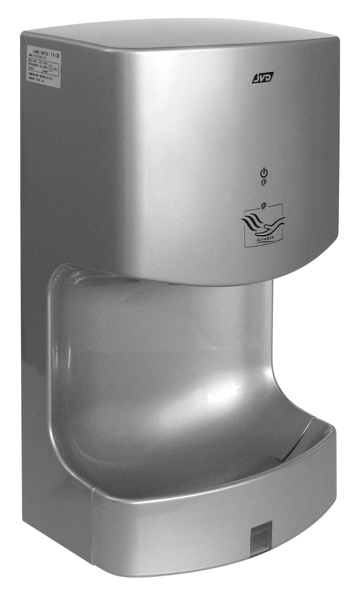 JVD Airwave gray electric hand dryer Voussert