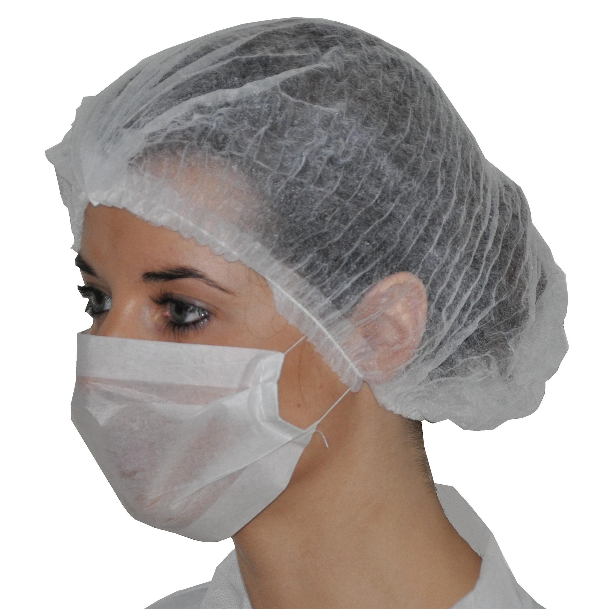 1 white paper mask elastic fold 100