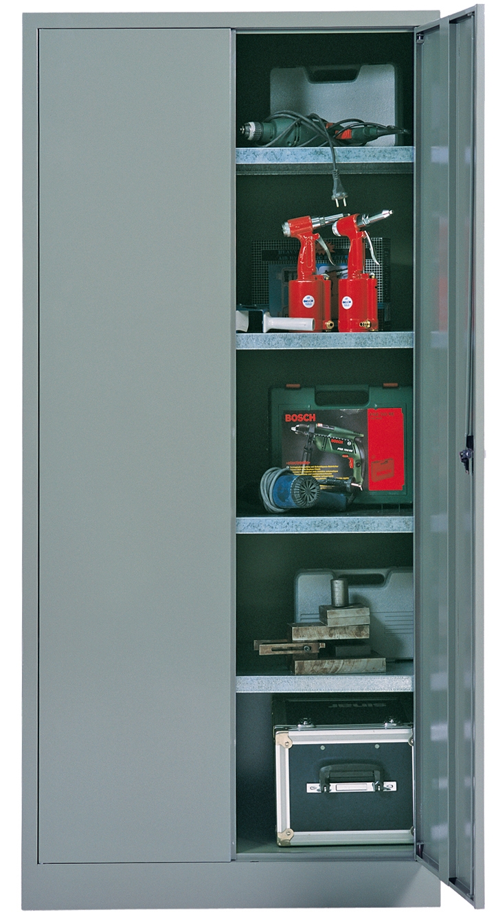 Metal 2 hinged doors 4 shelves EVP