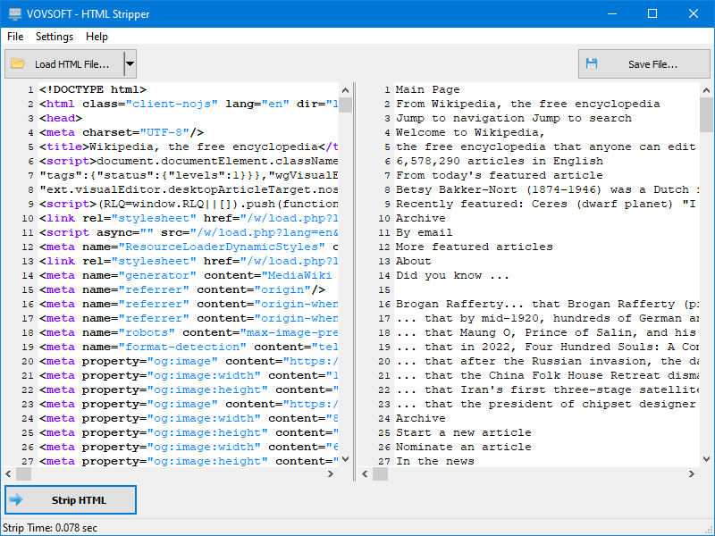 HTML Stripper for PC Converts HTML to readable text