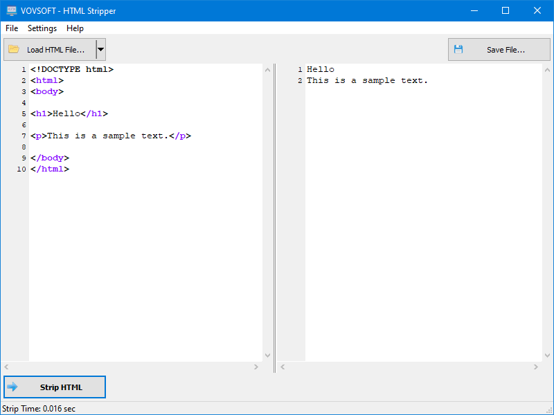 HTML Stripper for PC Converts HTML to readable text