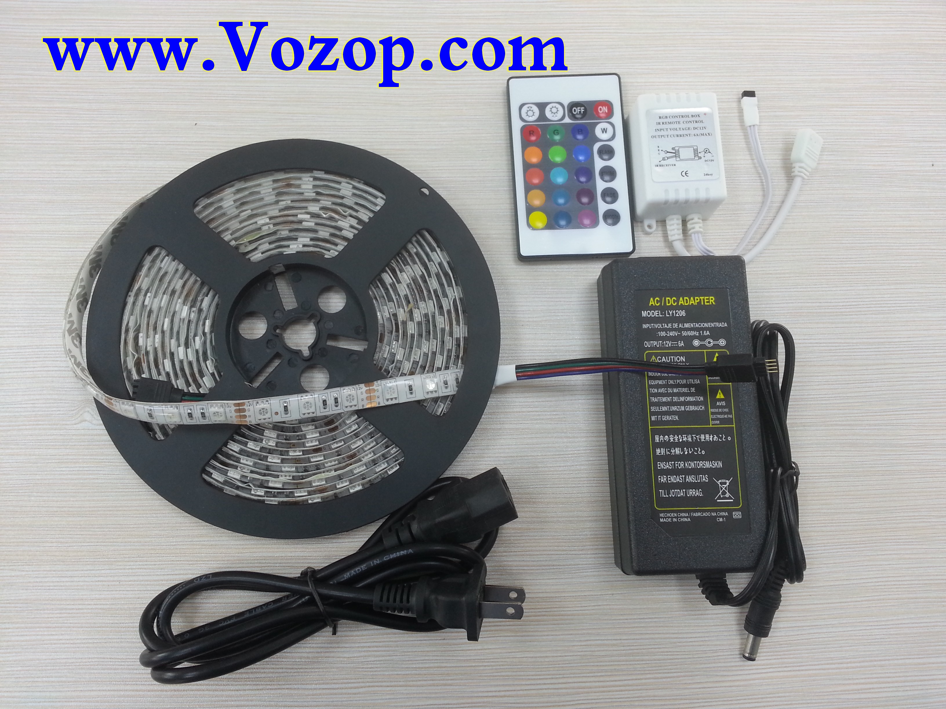 RGB LED Strip Lighting Full Kit SMD 5050 5M 300LEDs Waterproof Light