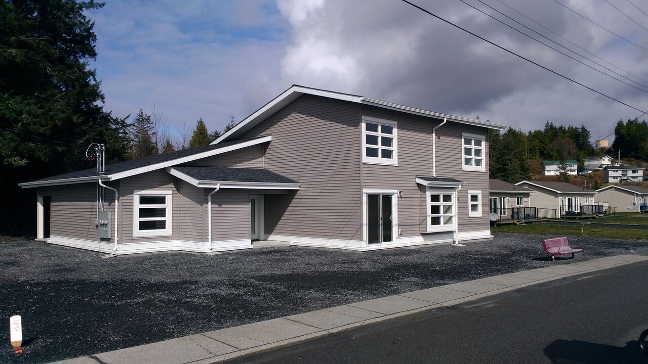 Metlakatla; BC Metlakatla Triplex Housing Project Vector Projects