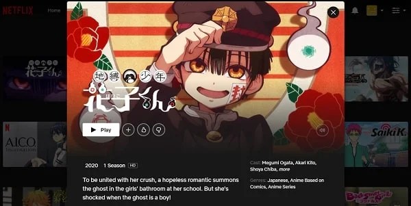 Watch Toiletbound Hanakokun all Episodes on Netflix From Anywhere in