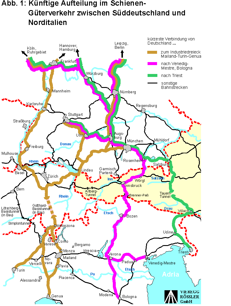 Brenner München Karte VIEREGGRÖSSLER GmbH Innovative Verkehrsberatung Verkehrsentlastung