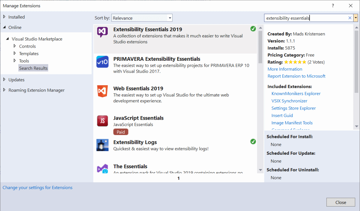 Get the tools Visual Studio Extensibility Cookbook